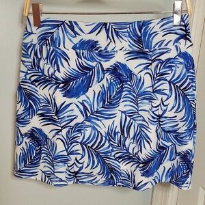 Tommy Bahama Golf Tropical Blue and White Mini Skort Size Small